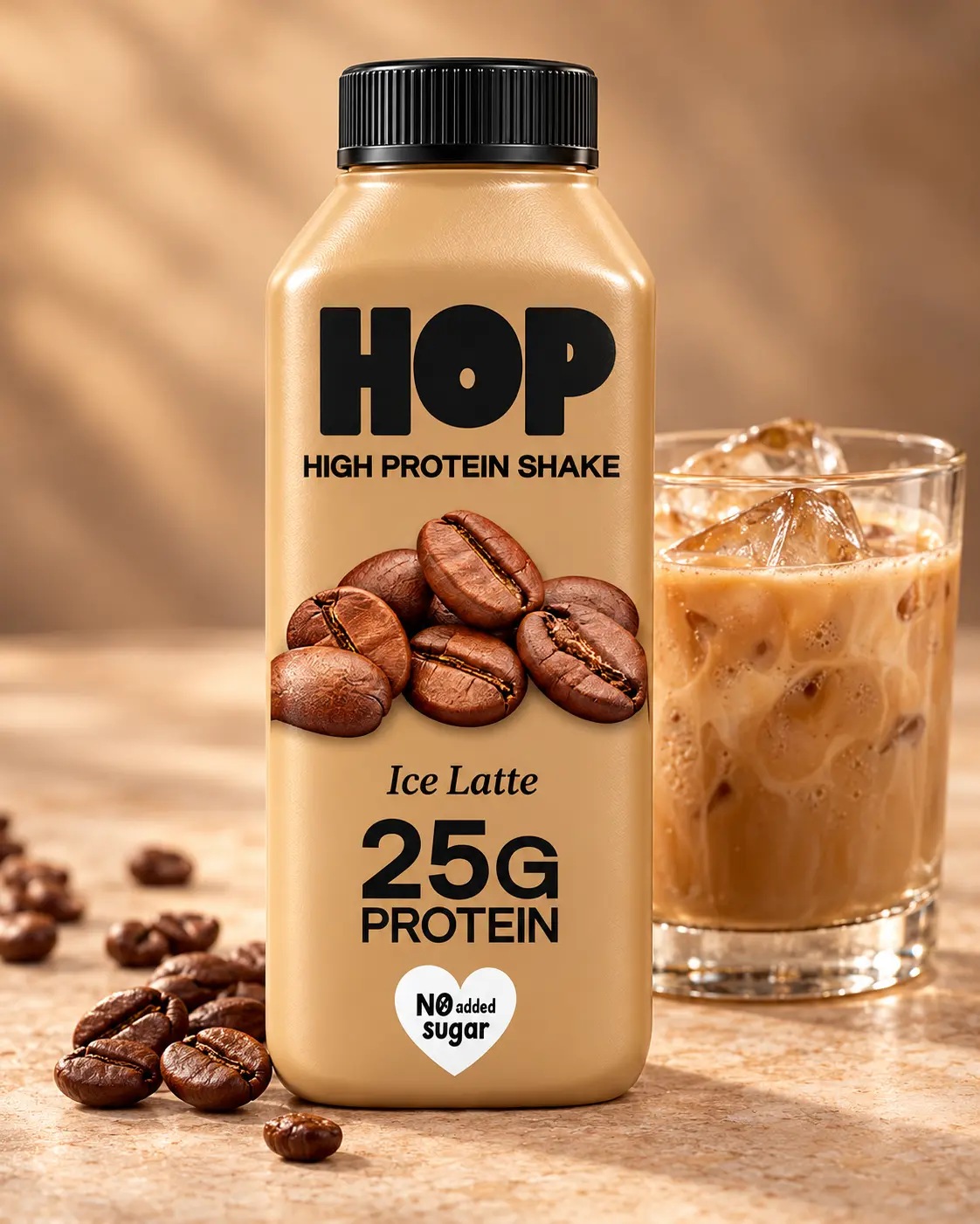HOP Ice Latte in its flavour setting