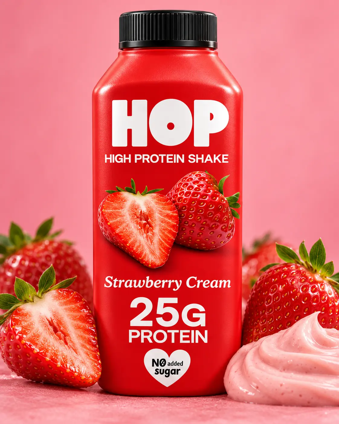 HOP Strawberry Cream in its flavour setting